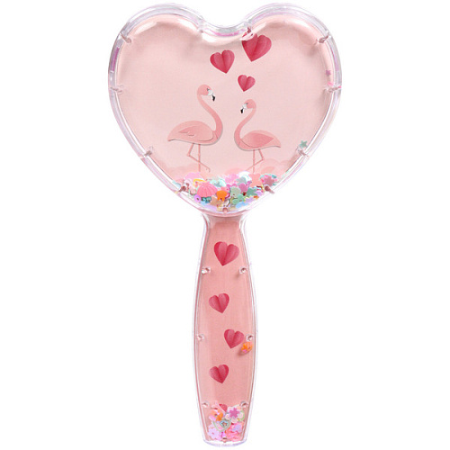 Расческа массажная детская ФРАТТИ БУМ, влюбленный фламинго, форма сердце, 206,5см (блистер Ультрамарин)_6
