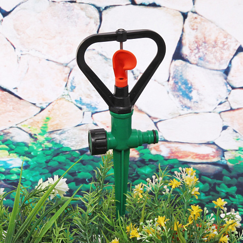 Разбрызгиватель Дождь на колышке, вращение, 28см, бс разъём ДоброСад_8