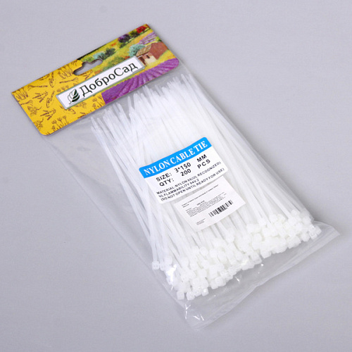 Хомут-стяжка пластиковый 3150мм 200шт белый_5