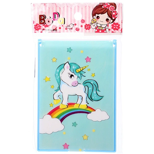 Расческа с зеркалом в наборе детские МИМИШКИ, единорог, цвет мятный, 117,8см _5