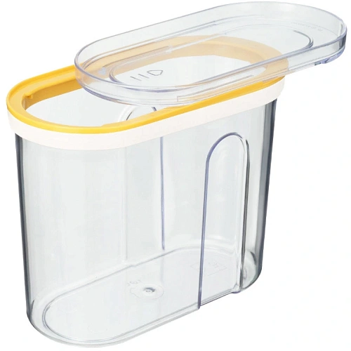 Емкость для сыпучих продуктов с крышкой 1л желтый_2