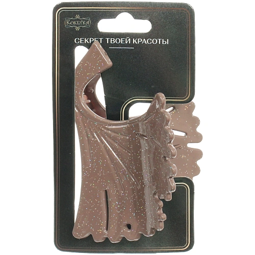 Заколка - краб для волос AKS - VIENTO, микс 6 цветов, цветок, 9,55,5см _14