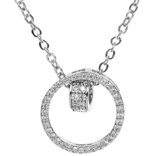 Подвеска из гиппоалергенного сплава со стразами БЭЛЛА, цвет серебро и золото, d-20см1,5см_5