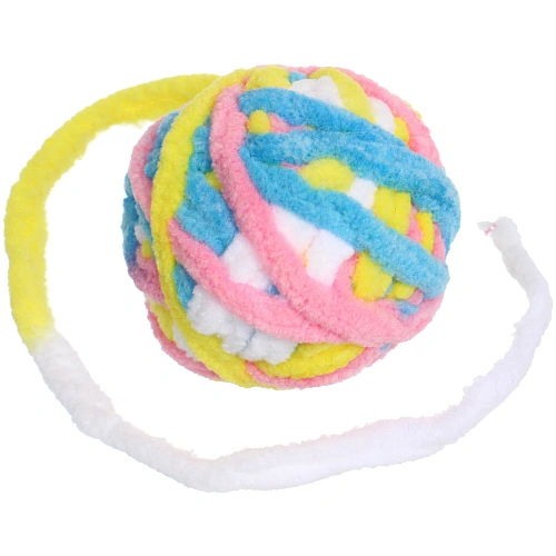 Игрушка - клубок для кошек ИГРУЛИК, цвет как на фото, d-5см, длина 42см _4