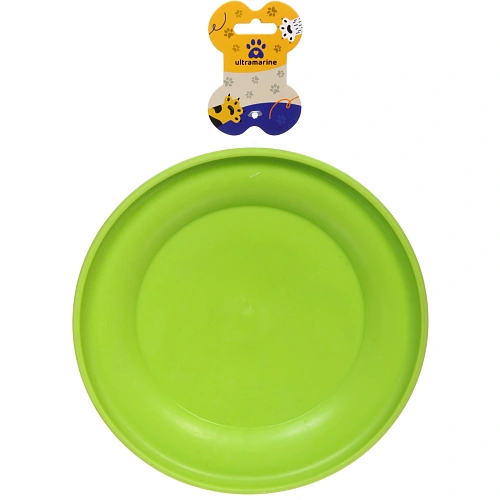 Игрушка резиновая Фрисби, цвет зеленый, 23см (лейбл)_3