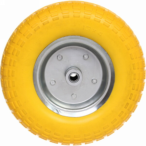 Колесо к тачке 13 4,00-6 (ось 16мм) вспененный полиуретан_6