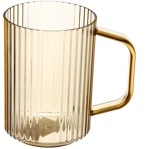 Кружка пластиковая 400мл Полоска узкая, микс цветов_4