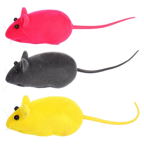 Игрушка - мышка для кошек ЦЕПКИЕ ЛАПКИ, микс 3 цвета, 13см _4