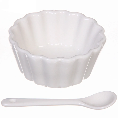 Набор соусников White magic 4шт с ложками Кекс_5