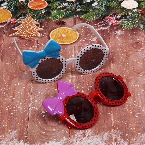 Очки карнавальные Бантик, микс_6