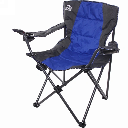 Кресло складное с подлокотниками до 120кг Турист 626395см серо-синее_13