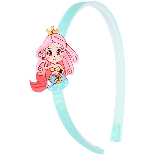 Ободок для волос детский на блистере РОЗОВОЕ ОБЛАКО, русалочка, микс 6 цветов, 1см_21