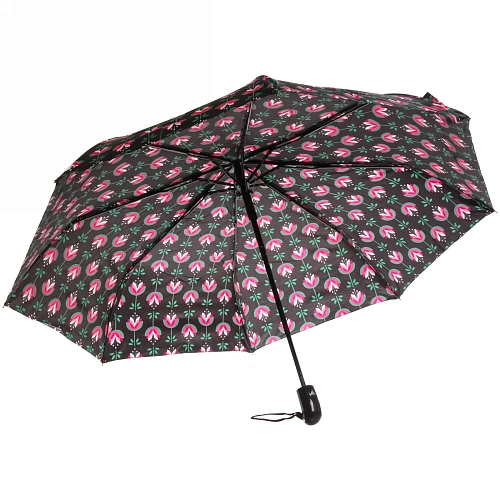 Зонт женский полуавтомат Ультрамарин - Венера, микс 6 цветов, 8 спиц, d-100см, длина в слож виде 28см, голубые цветы_29