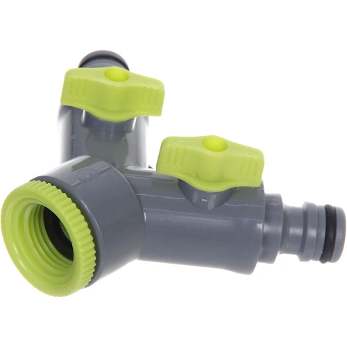 Тройник с 2 кранами Green штуцерный ДоброСад_4