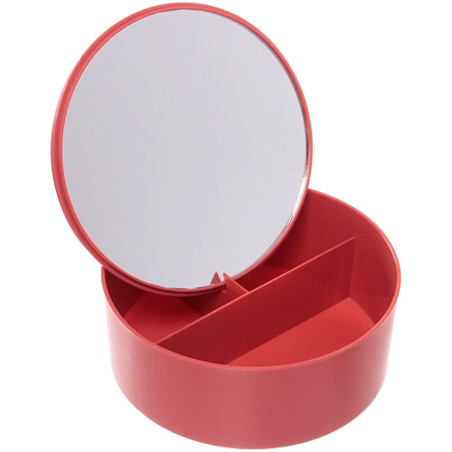 Зеркало настольное с органайзером для косметики Beauty, цвет кирпичный, 16,517см_4