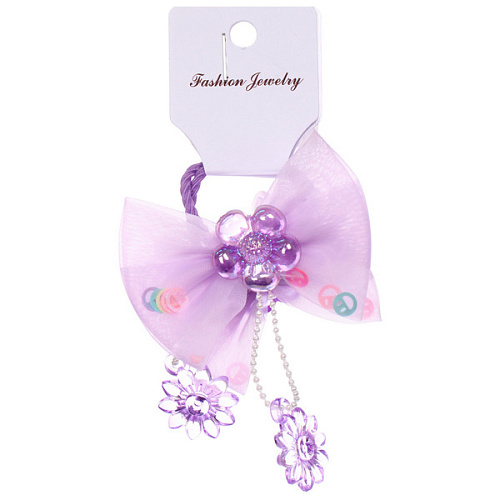 Резинки для волос детские 2шт КОНФЕТКИ, цветочки, микс 5 цветов, d-3см_5