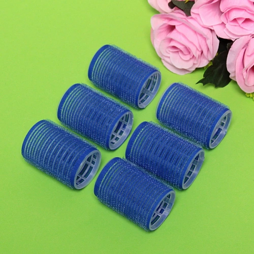 Бигуди липучки, 6шт, однотонные, цвет микс, d-4см_12