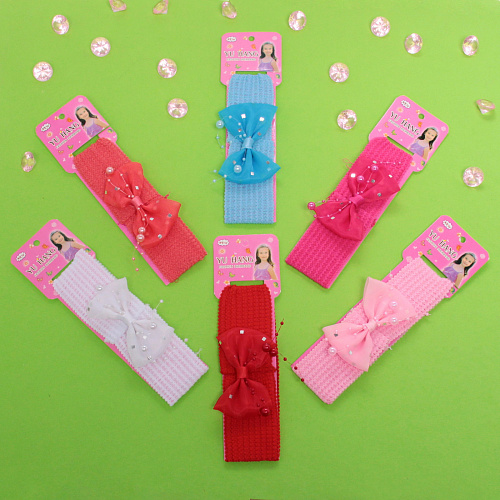 Повязка на голову детская на блистере Little Krasa - Эшли, 6 цветов, 3,517 см_3