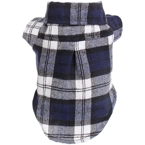 Кофта - рубашка фланелевая для мелких пород собак и кошек BRO Style, цвет синий, р L_5