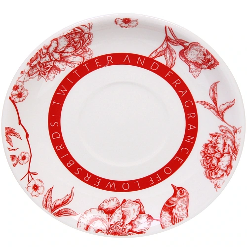 Чайная пара Шарм (кружка 270мл, блюдце,ложка) красная_4