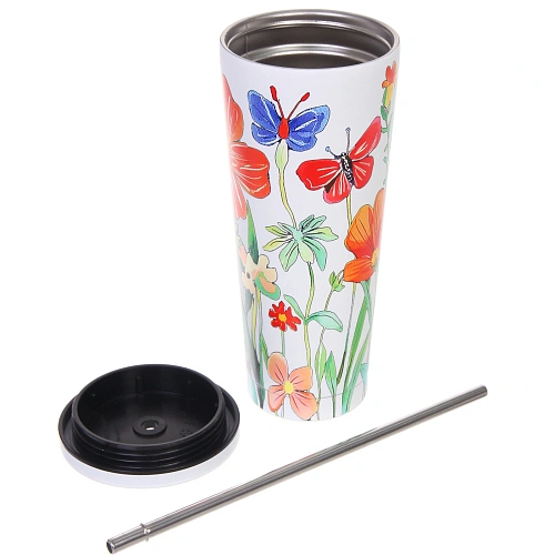 Термокружка 750мл Лето с трубочкой_8