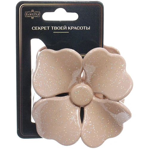 Заколка - краб для волос AKS - SALVATORE, микс 6 цветов, нежный цветок, 6,56,5см _13