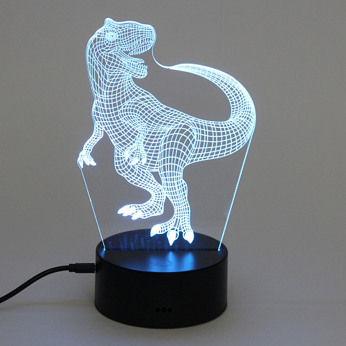 Светильник ночник 3D-Динозавр на пластиковой подставке, с включателем USB_4