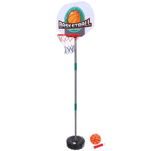 Набор тренировочный для баскетбола ZG270-225 кольцо с подставкой 150 см, сетка, мяч 12 см, насос_8