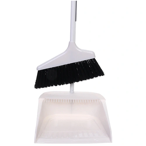 Набор для уборки, щетка для пола с совком Профи белый 301_6