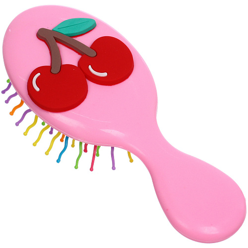 Расческа массажная детская МИЛА, вишенки, цвет розовый, 145,5см (блистер)_3