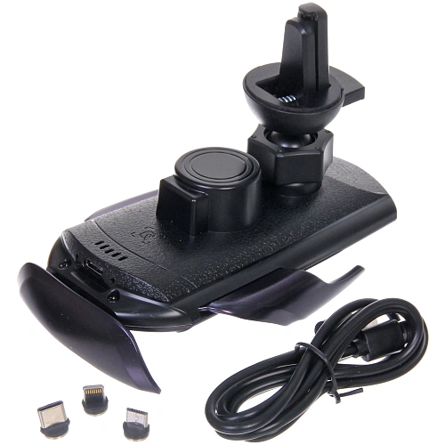 Держатель автомобильный для смартфонов с беспроводной зарядкой Q3, черный  (ак-р 300 mAh)_11