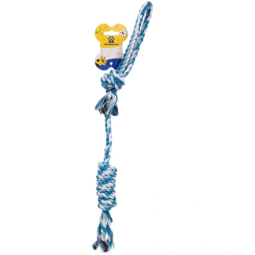 Игрушка - канат для собак средних и крупных пород НЕСКУЧАЙКА, цвет синийголубой, 47см_7