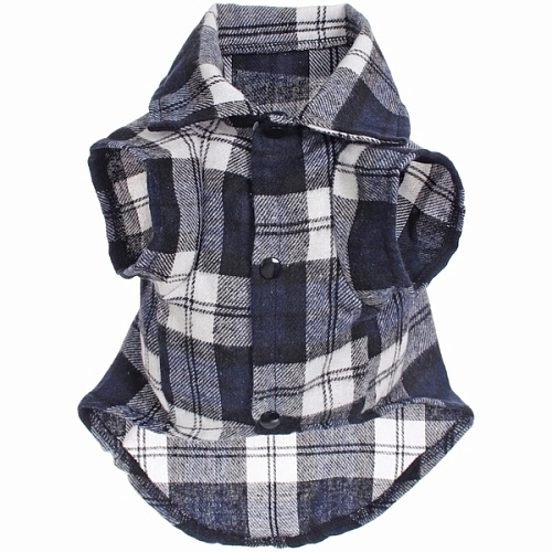 Кофта - рубашка фланелевая для мелких пород собак и кошек BRO Style, цвет черный, р 2XL_5