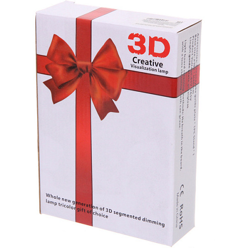 Светильник ночник 3D-Чувства на пластиковой подставке, с включателем USB_3