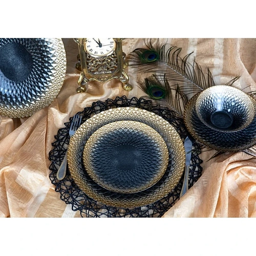 Тарелка 32см Барокко блэк_2