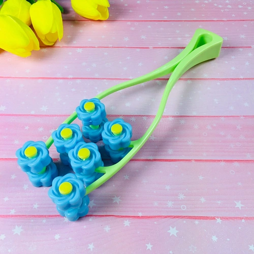 Массажер роликовый для лица и шеи Букет, микс два цвета, 12 роликов, 226см_2