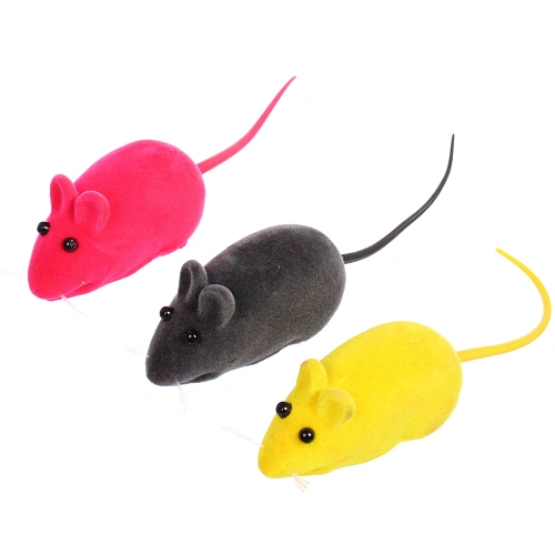 Игрушка - мышка для кошек ЦЕПКИЕ ЛАПКИ, микс 3 цвета, 13см _8