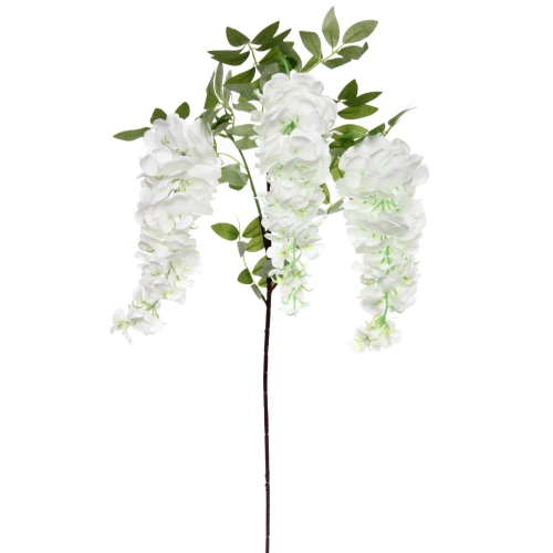 Цветок искусственный "Natur" 98см Глициния белая