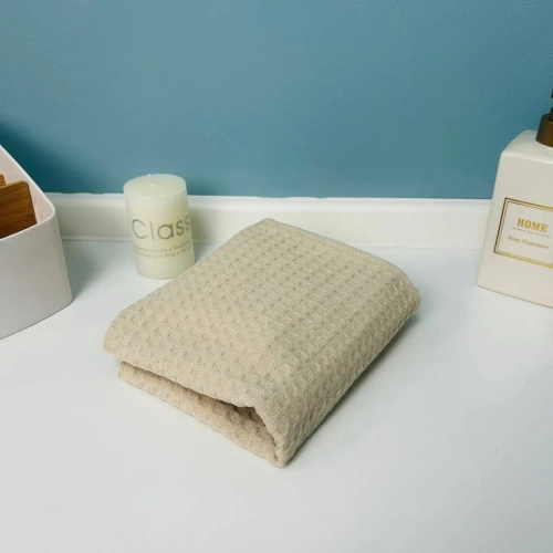 Полотенце вафельное 30*60см "Waffle" плотность 220гр/м, цвет бежевый 09011