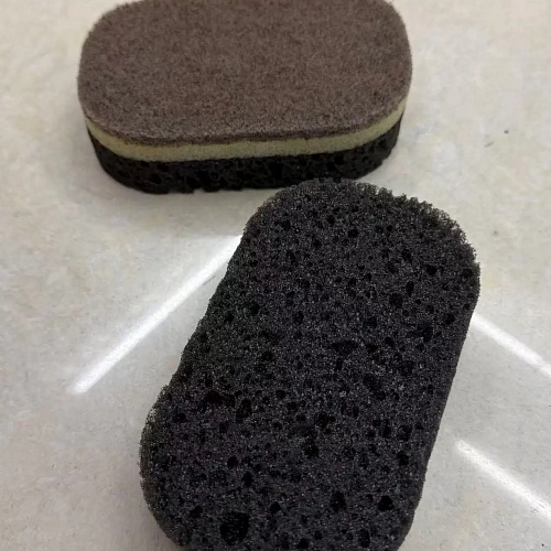 Губка для посуды трехслойная 13*8*3,5 см. набор 2 шт