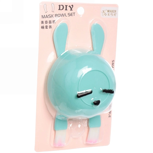 Набор косметический Beauty, две кисти и чаша, цвет мятный, 15,52см_10