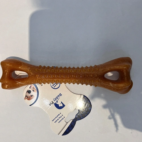 Игрушка - грызак "Счастливый БРО", косточка, 16*3.2см / 62гр