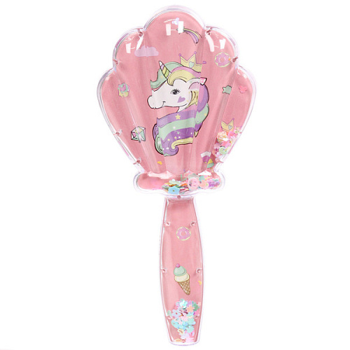 Расческа массажная детская ФРАТТИ БУМ, единорожек  Нейко, форма ракушка, 206,5см (блистер Ультрамарин)_5