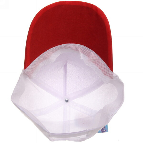 Бейсболка двухцветная Summer collection, цвет белый с красным, р58_7