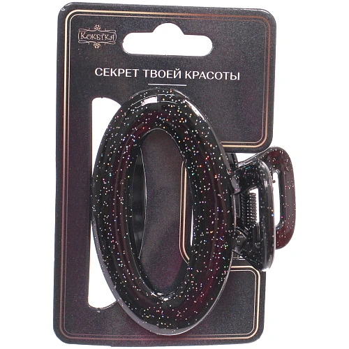 Заколка - краб для волос AKS - MANTANA, микс 6 цветов, овал, 74см _15