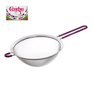 Сито металлическое 21,5 см с силиконовой ручкой Селфи, цвет микс