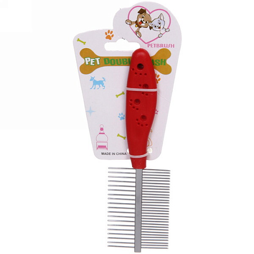 Расческа для кошек и собак Алиса 18см двухсторонняя_6