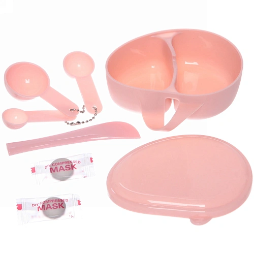 Набор для смешивания косметических средств «Your beauty», 3 ложки, лопатка, 2 маски и чаша, 11,88,8_6