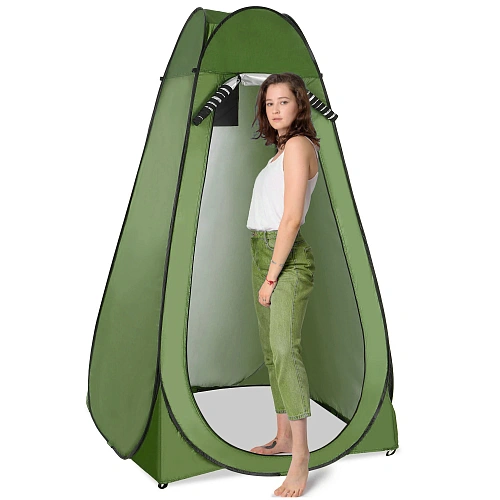Палатка пляжная Туапсе, 120120190 см, самораскладывающаяся, раздевалкадуш, зеленая_5