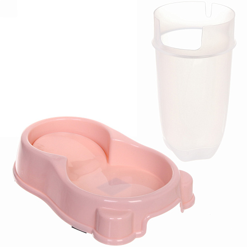 Автокормушка пластиковая Колор-Один дома 27,517,5725см 1,2л цвет нежно-розовый_3